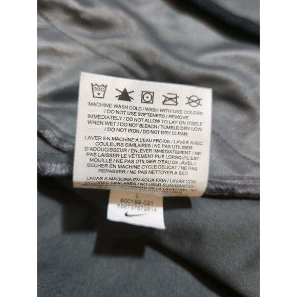 Nike Dri Fit Jacket Men Size Large Full Zip Gray/Black Pockets Swoosh Logo - Picture 9 of 11